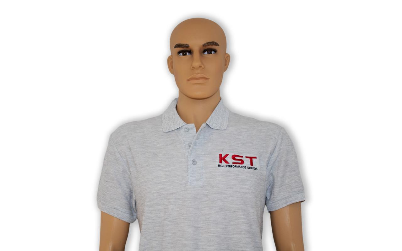 KST-Polo-Shirt, grau-meliert, XL